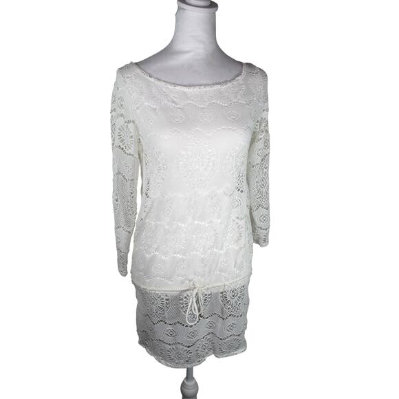 Ralph Lauren blue label swim cover beach pool lace drawstring waist Small - Picture 1 of 9